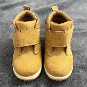 Tan Suede Baby Boots